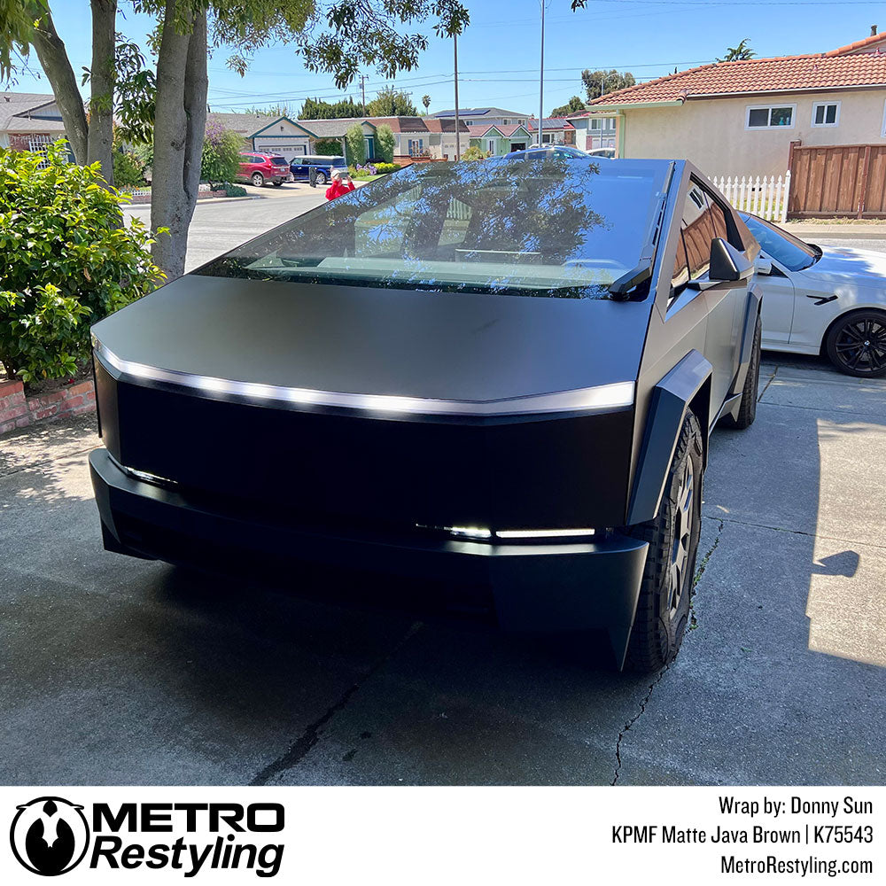 brown cybertruck wrap