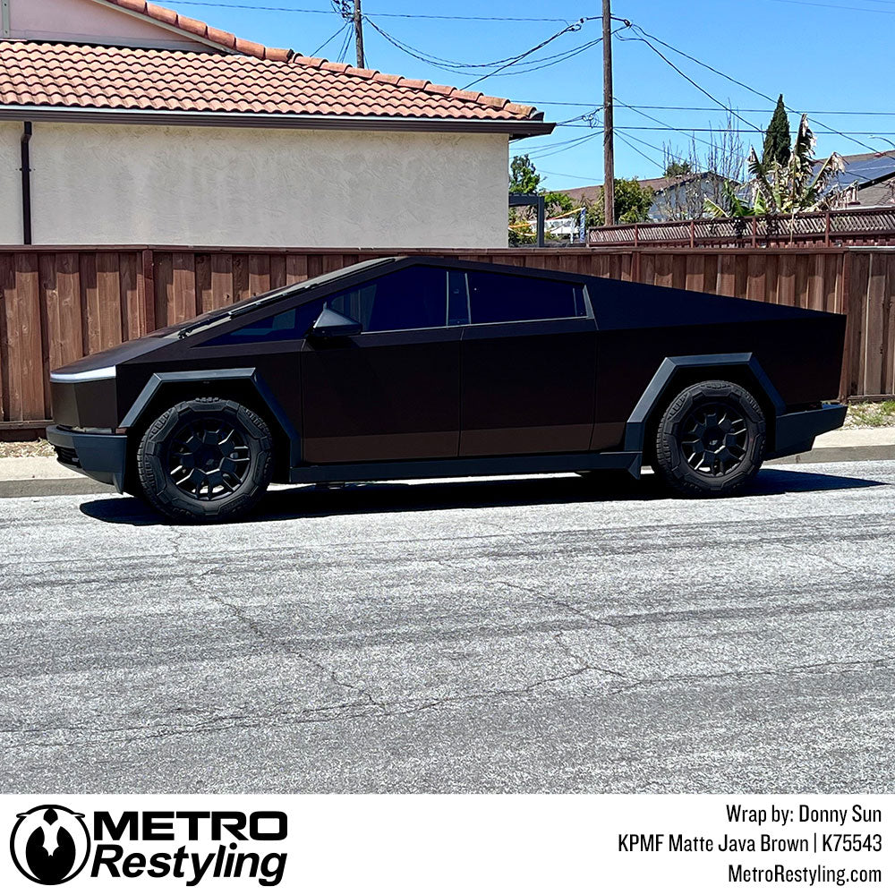 brown cybertruck wrap