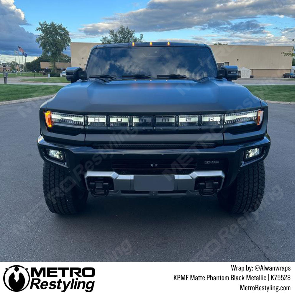 Black Metallic Hummer Vinyl Wrap