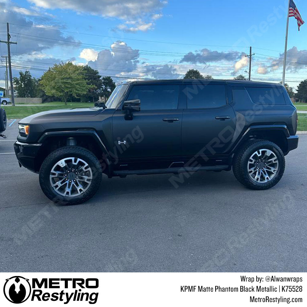 Matte Black Hummer Wrapped