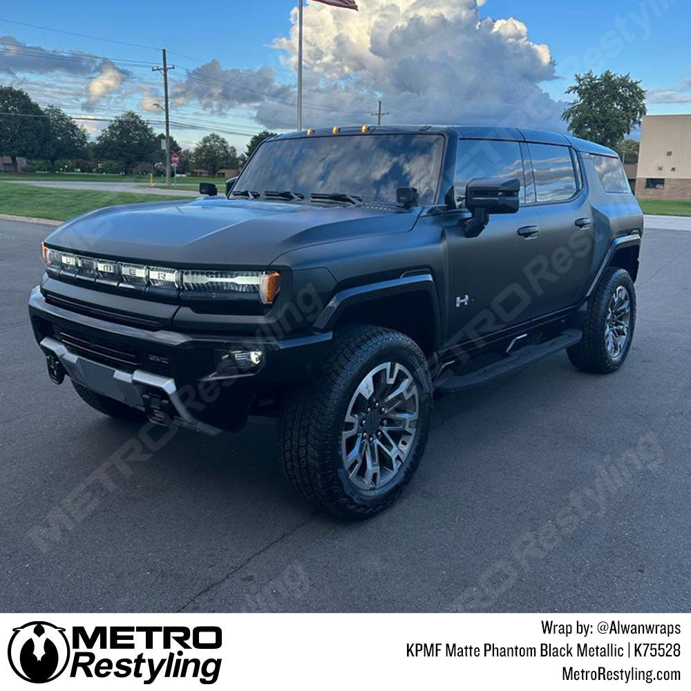 Matte Black Hummer Vinyl Wrap