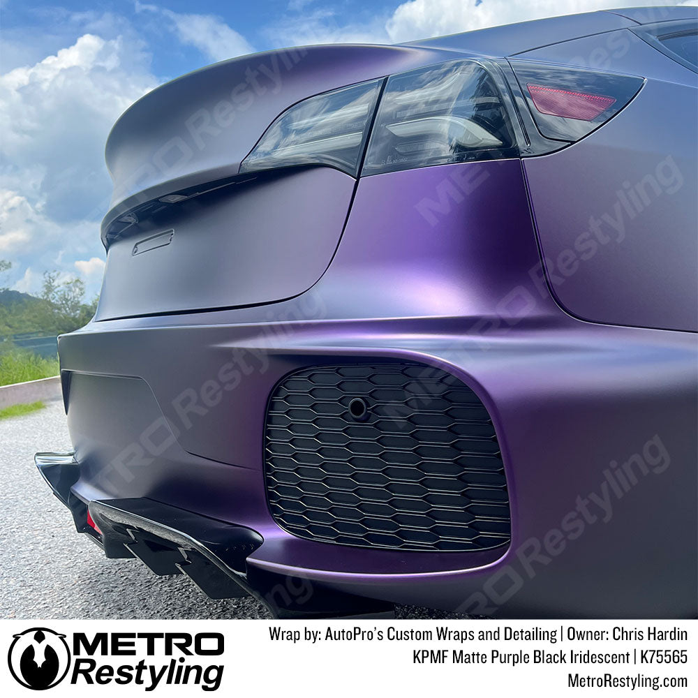 matte purple tesla wrap