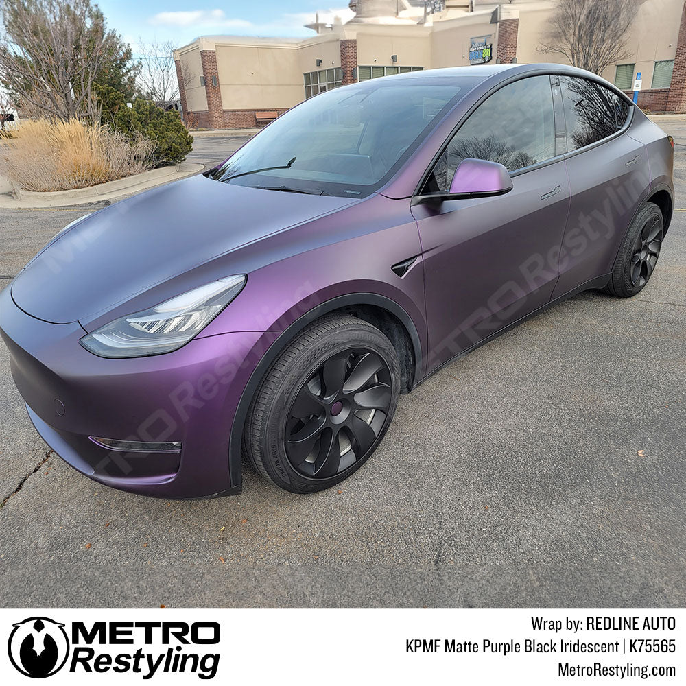 pruple black iridescent tesla wrap