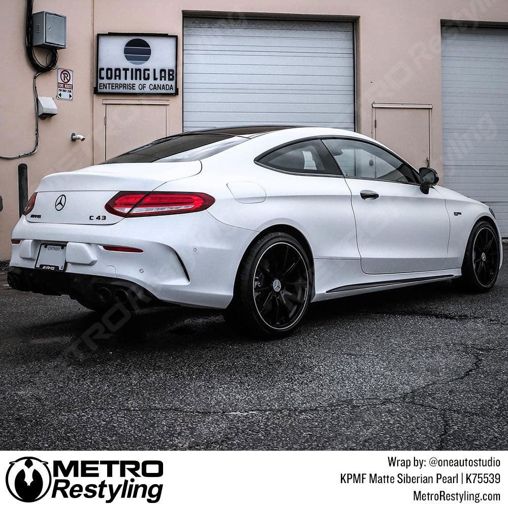 pearl white mercedes vinyl wrap