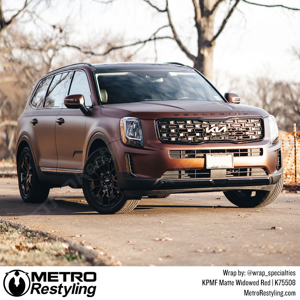 Matte Red Kia Vinyl Wrap