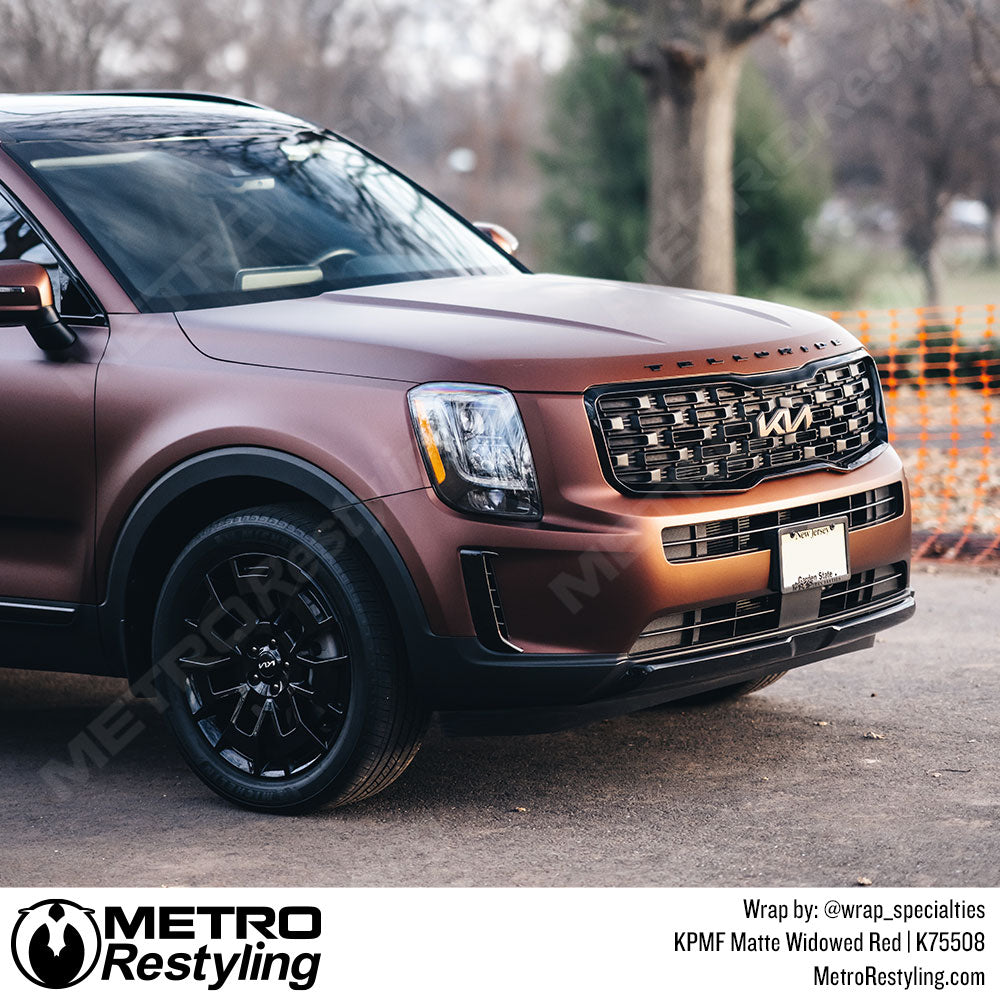 Widowed Red Vinyl Wrap Kia