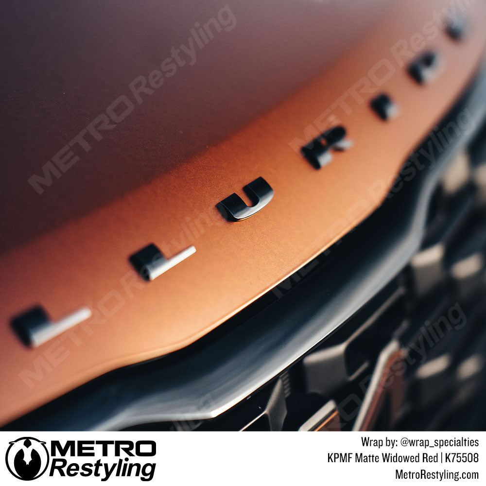 Widowed Red Kia Wrapped