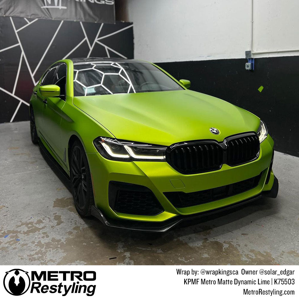 green bmw wrap