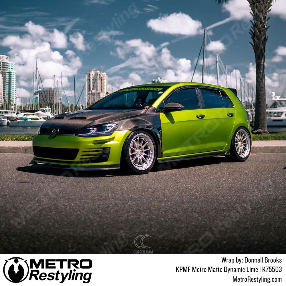 green volkswagen vinyl wrap