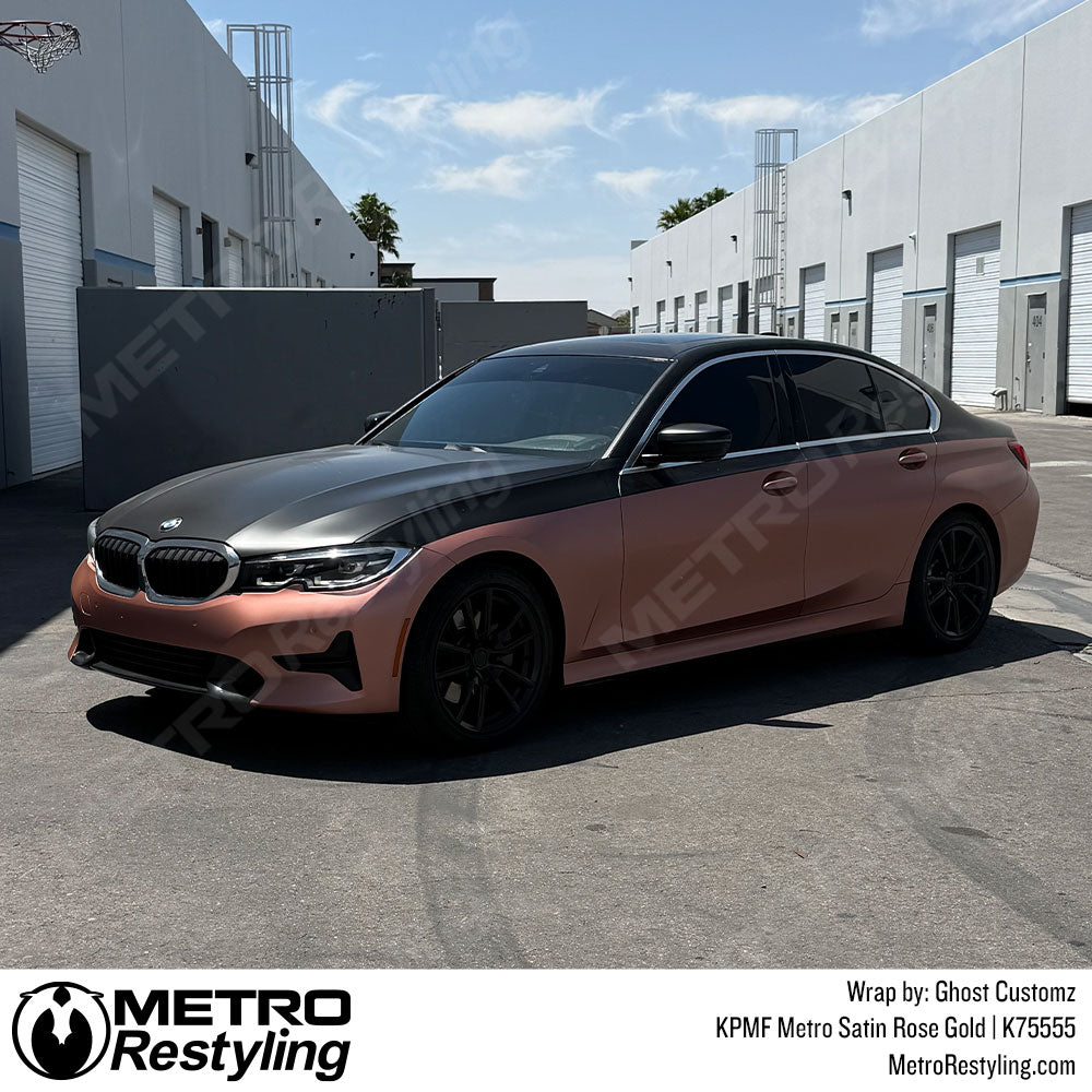 Satin Rose Gold BMW Wrap