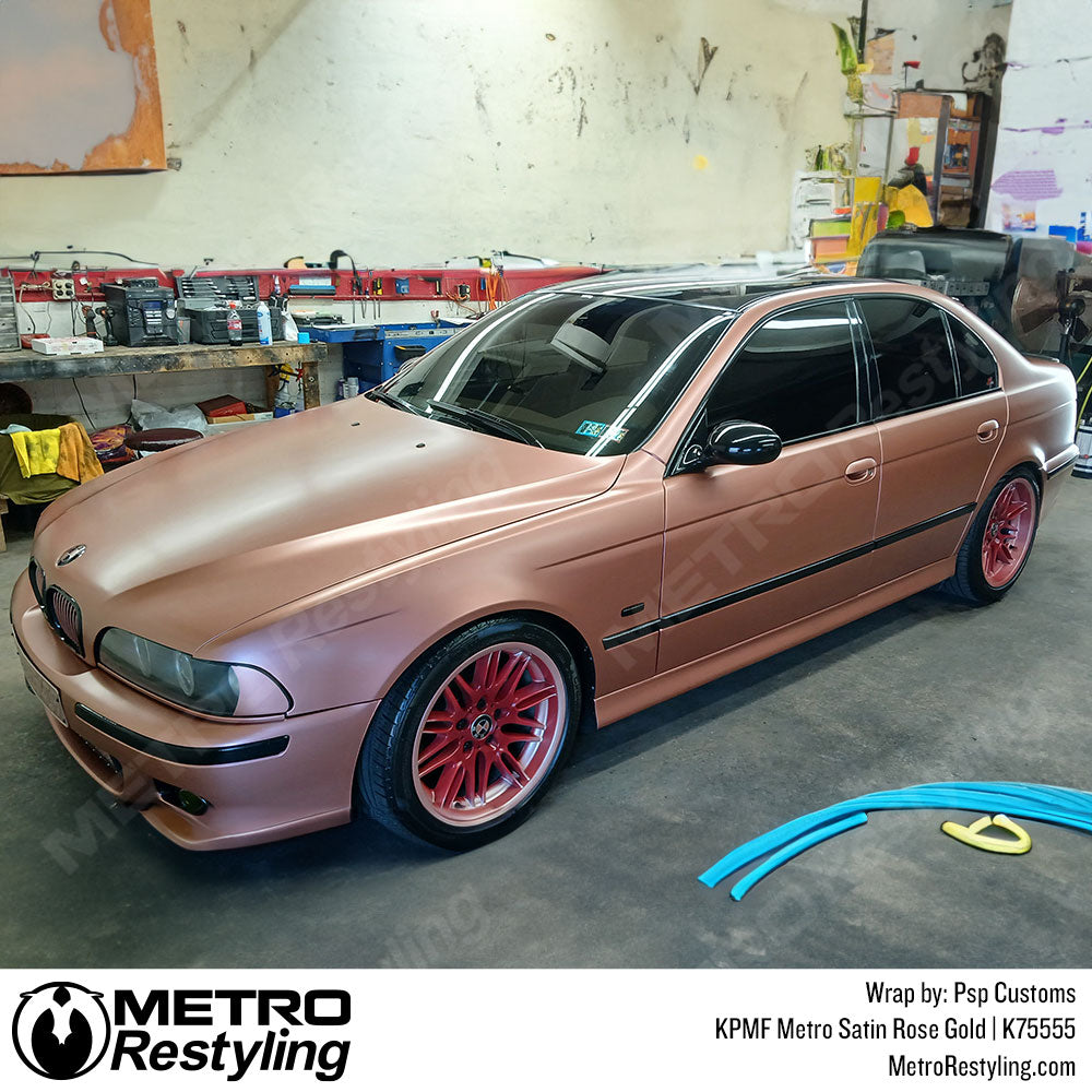 rose gold bmw wrap