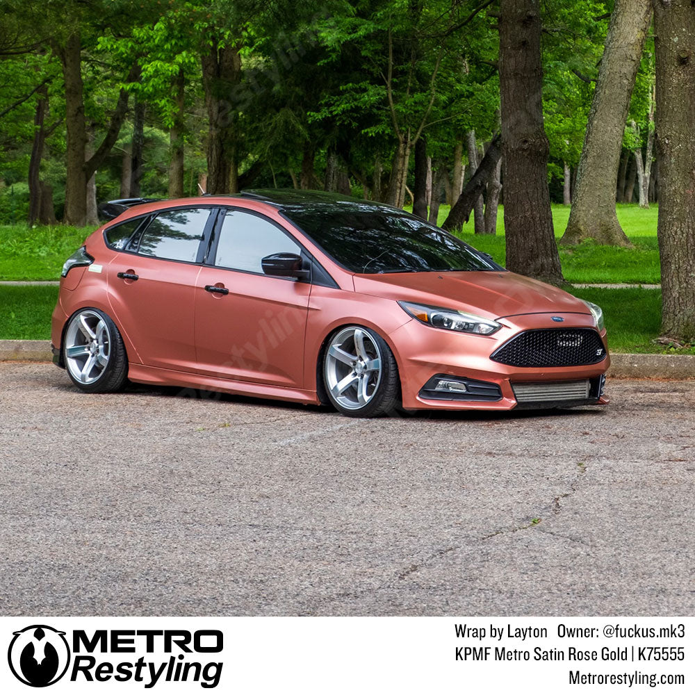 satin rose gold ford focus wrap