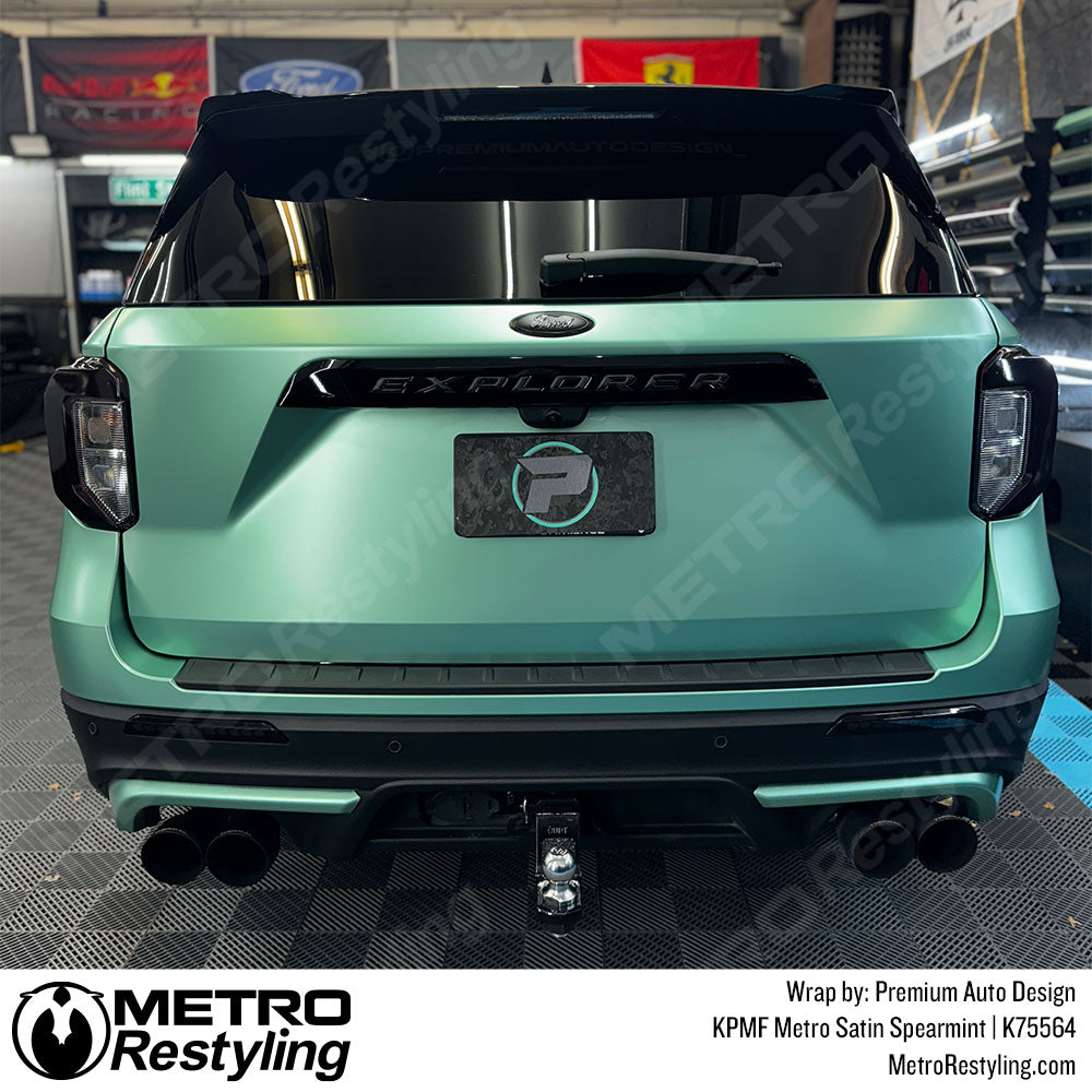 mint green car wrap