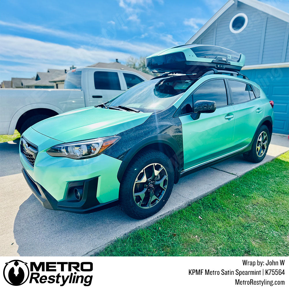 blue subaru wrap