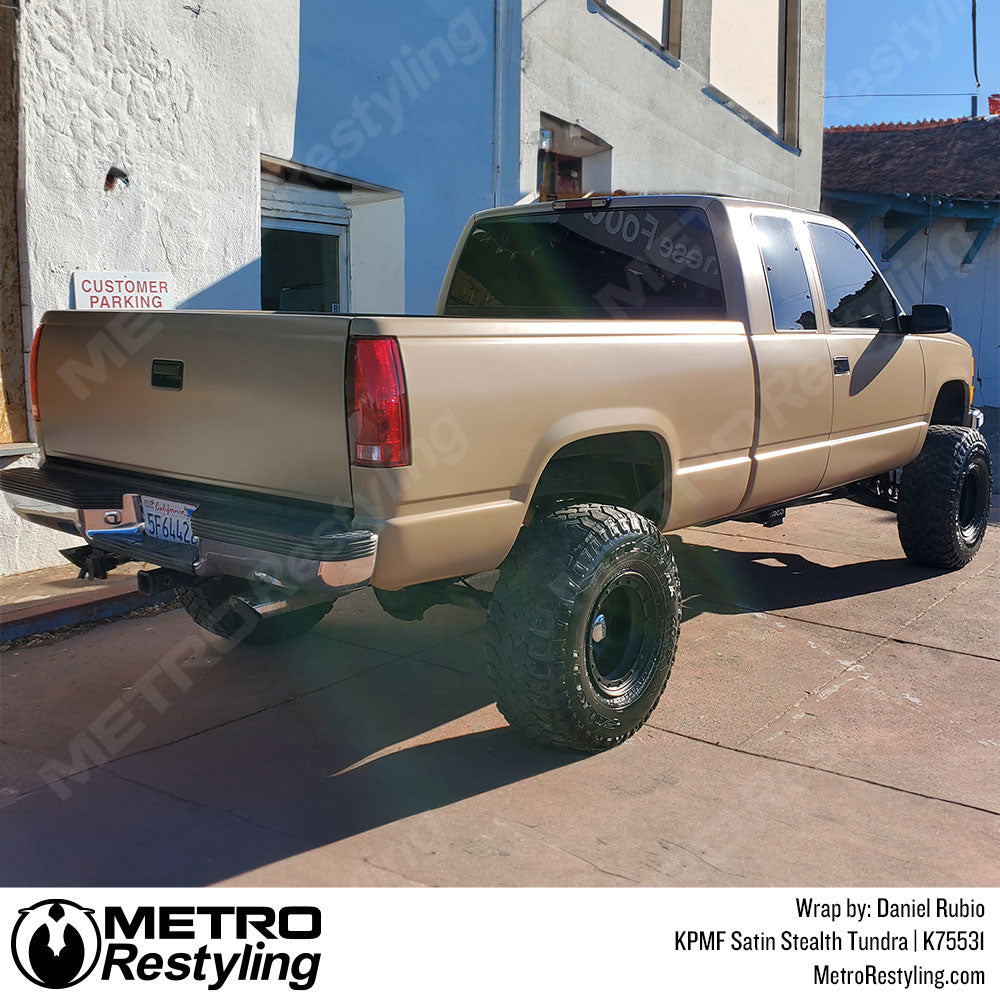 tan chevy silverado wrap