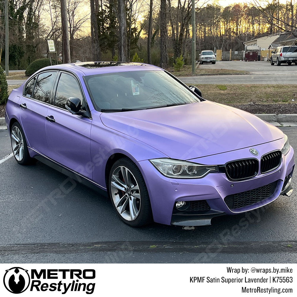 satin lavender car wrap
