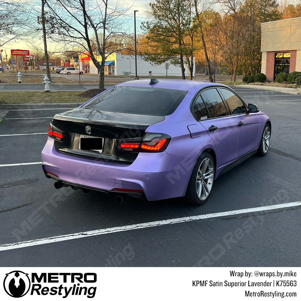 satin lavender bmw wrap