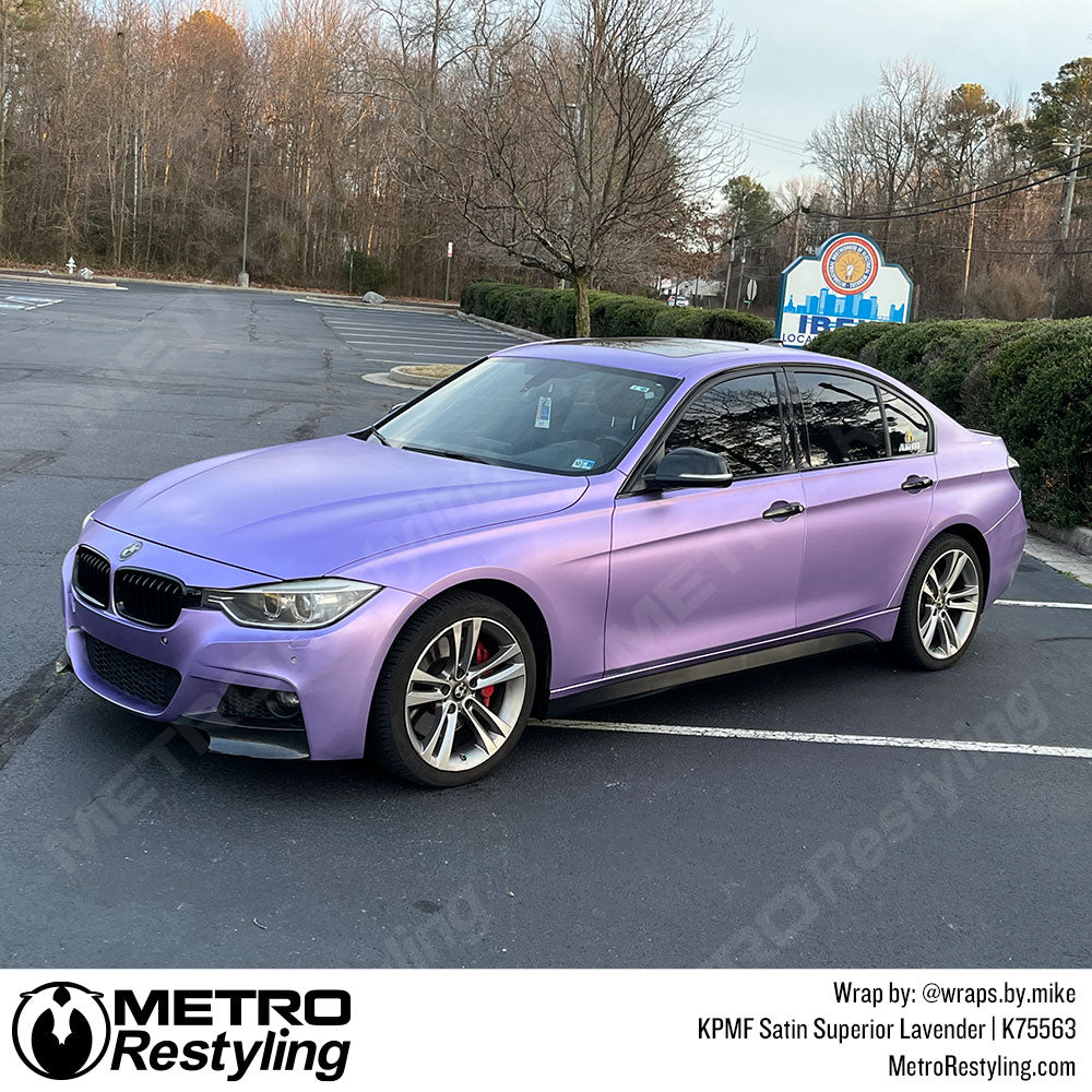 lavender bmw vinyl wrap