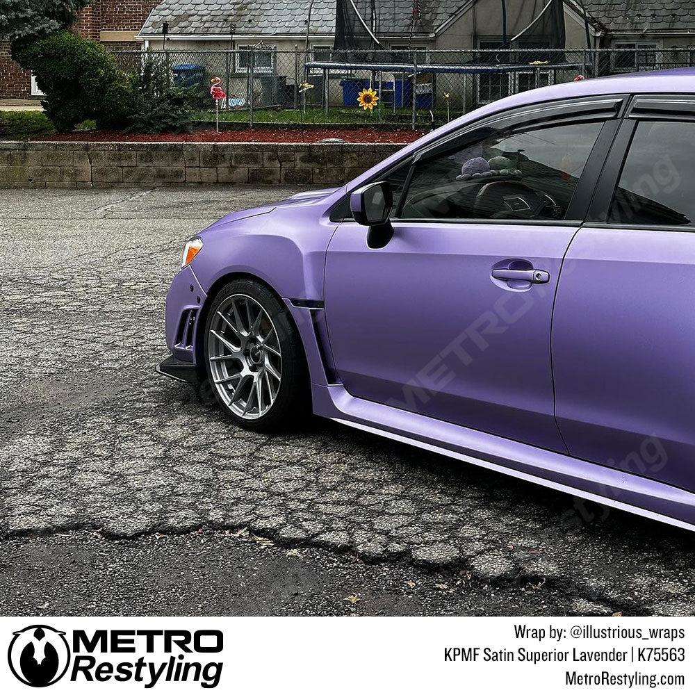 subaru lavender vinyl wrap