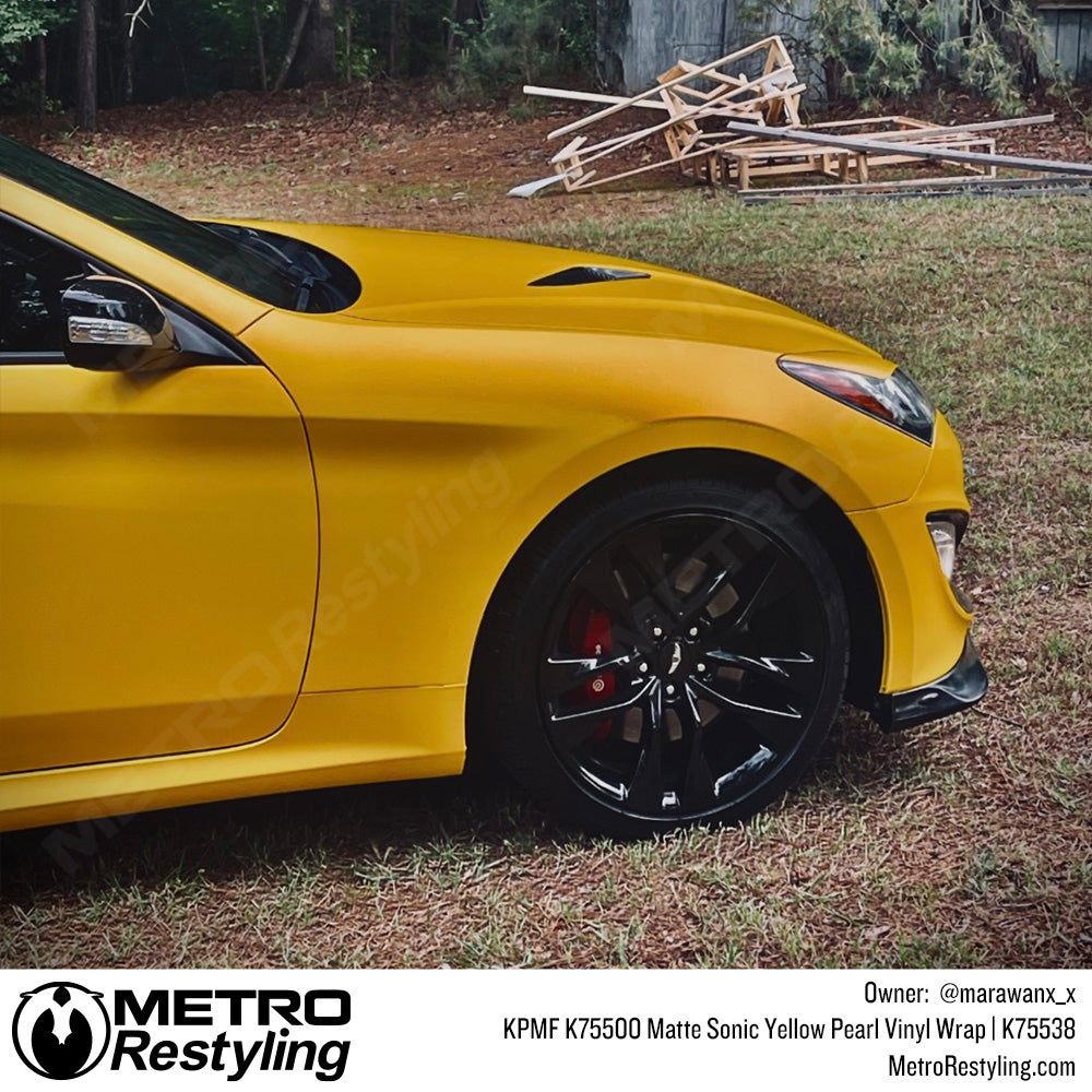 KPMF K75500 Matte Sonic Yellow Pearl Vinyl Wrap | K75538