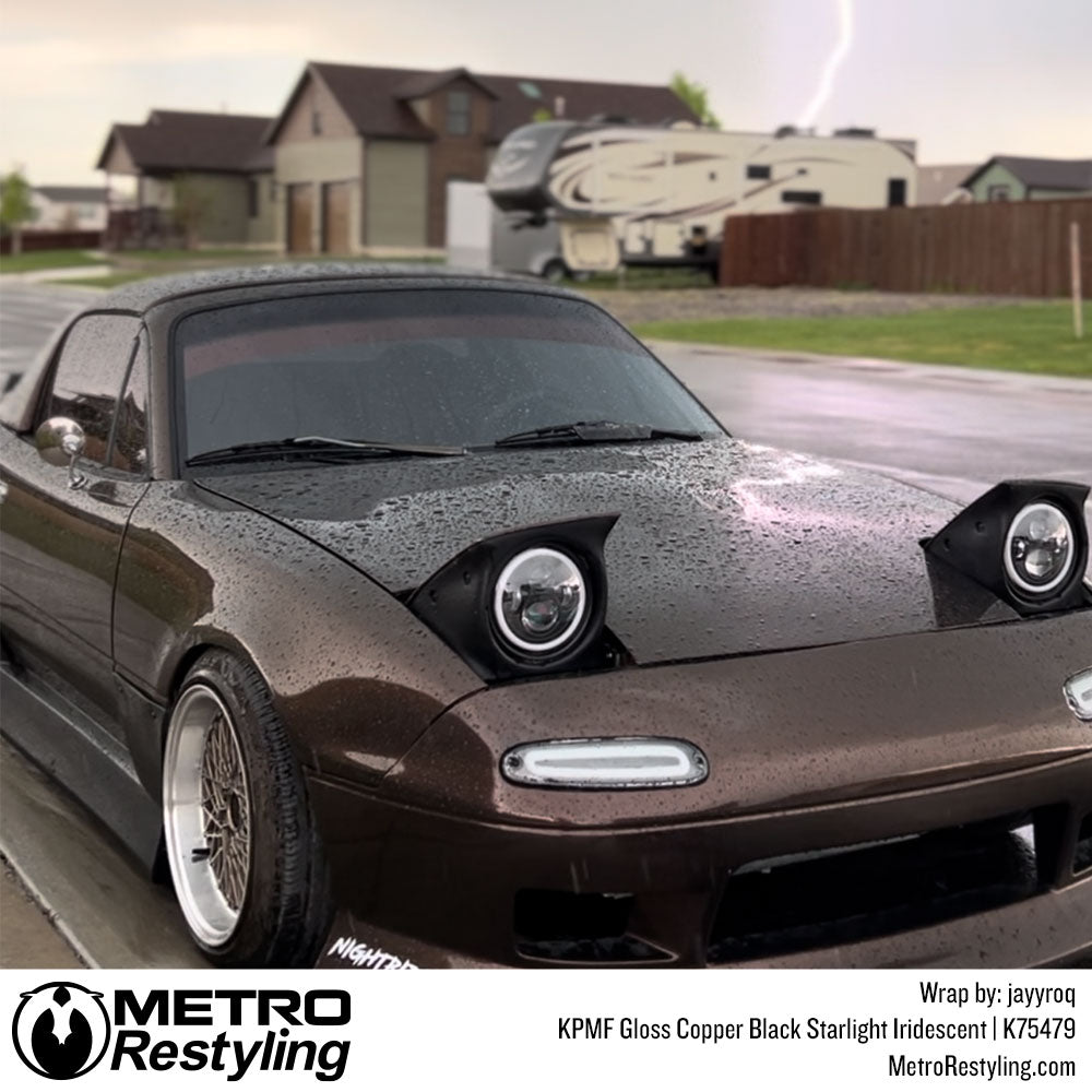Gloss Copper Black Vinyl Wrap