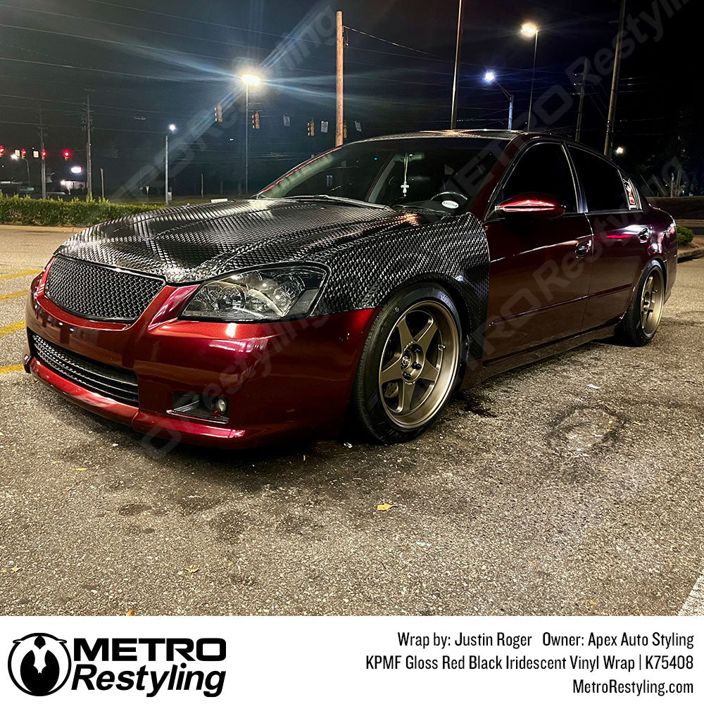 red black nissan altima wrap