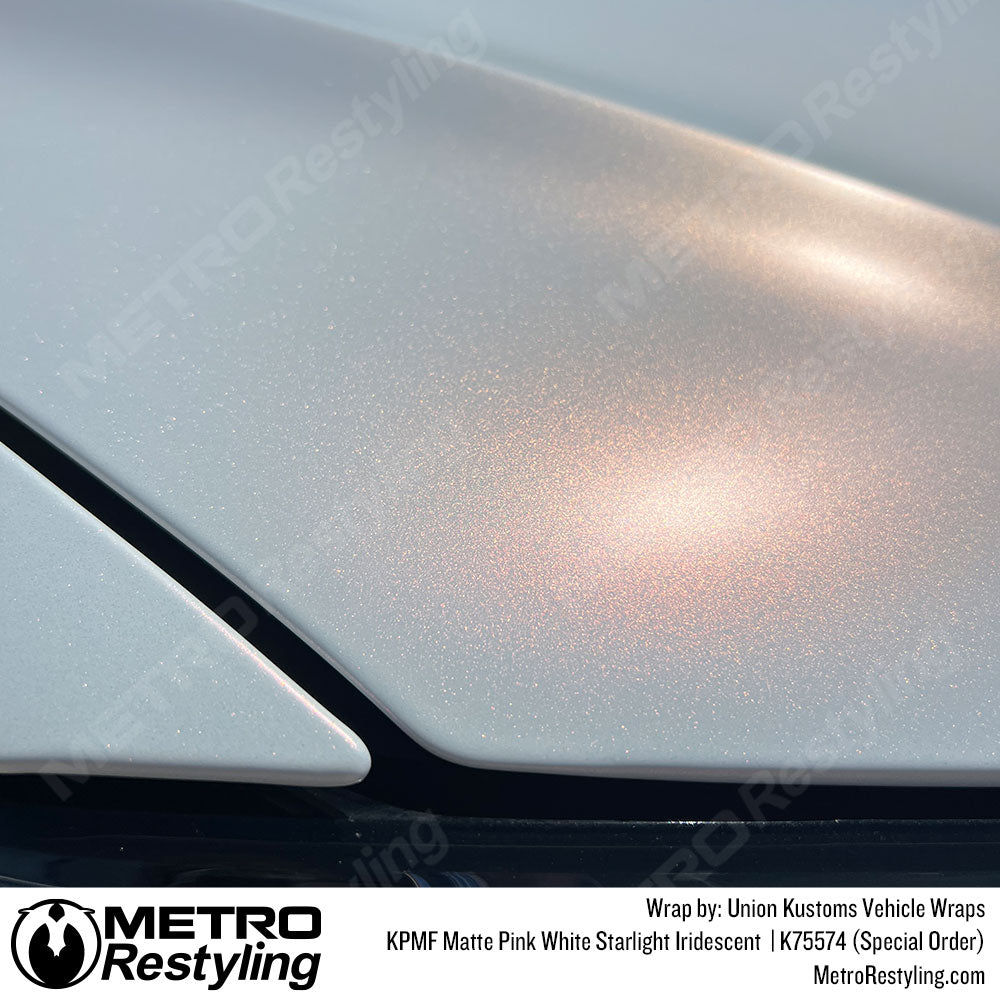 matte pink white starlight iridescent
