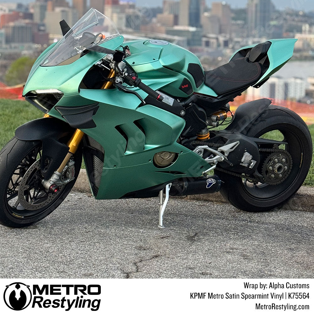satin spearmint ducati wrap