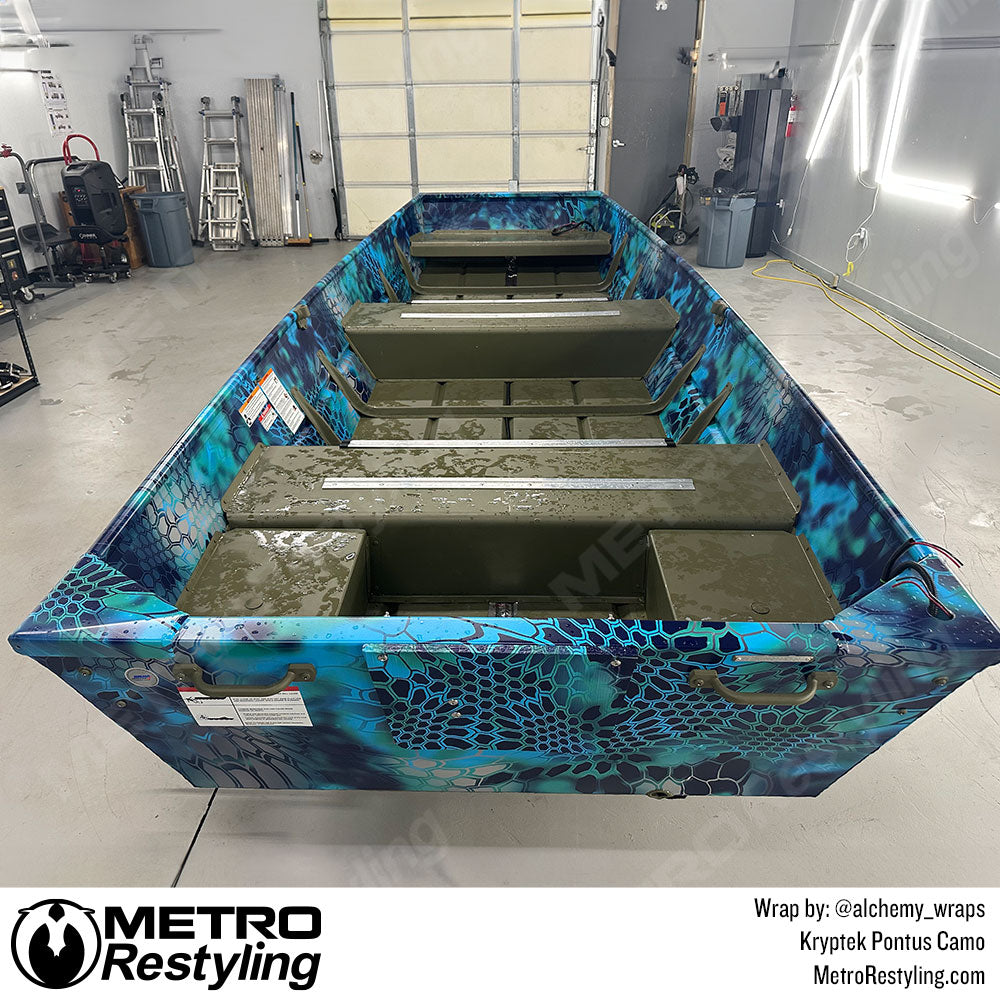 Kryptek Pontus Camo Boat Wrap