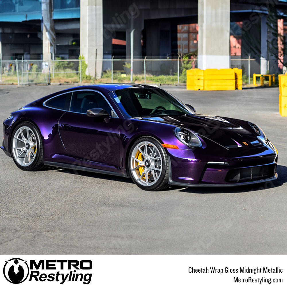 Cheetah Wrap Gloss Midnight Metallic Vinyl Wrap
