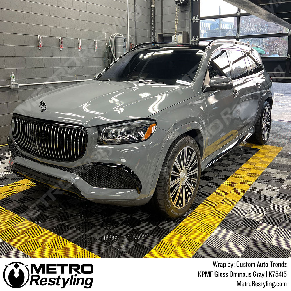 gloss ominous gray mercedes wrap
