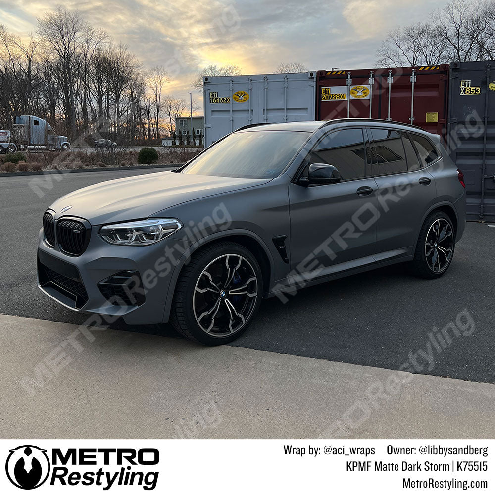 dark storm gray vinyl car wrap