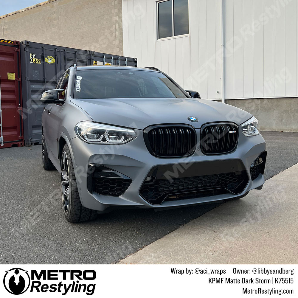 matte dark gray bmw wraps