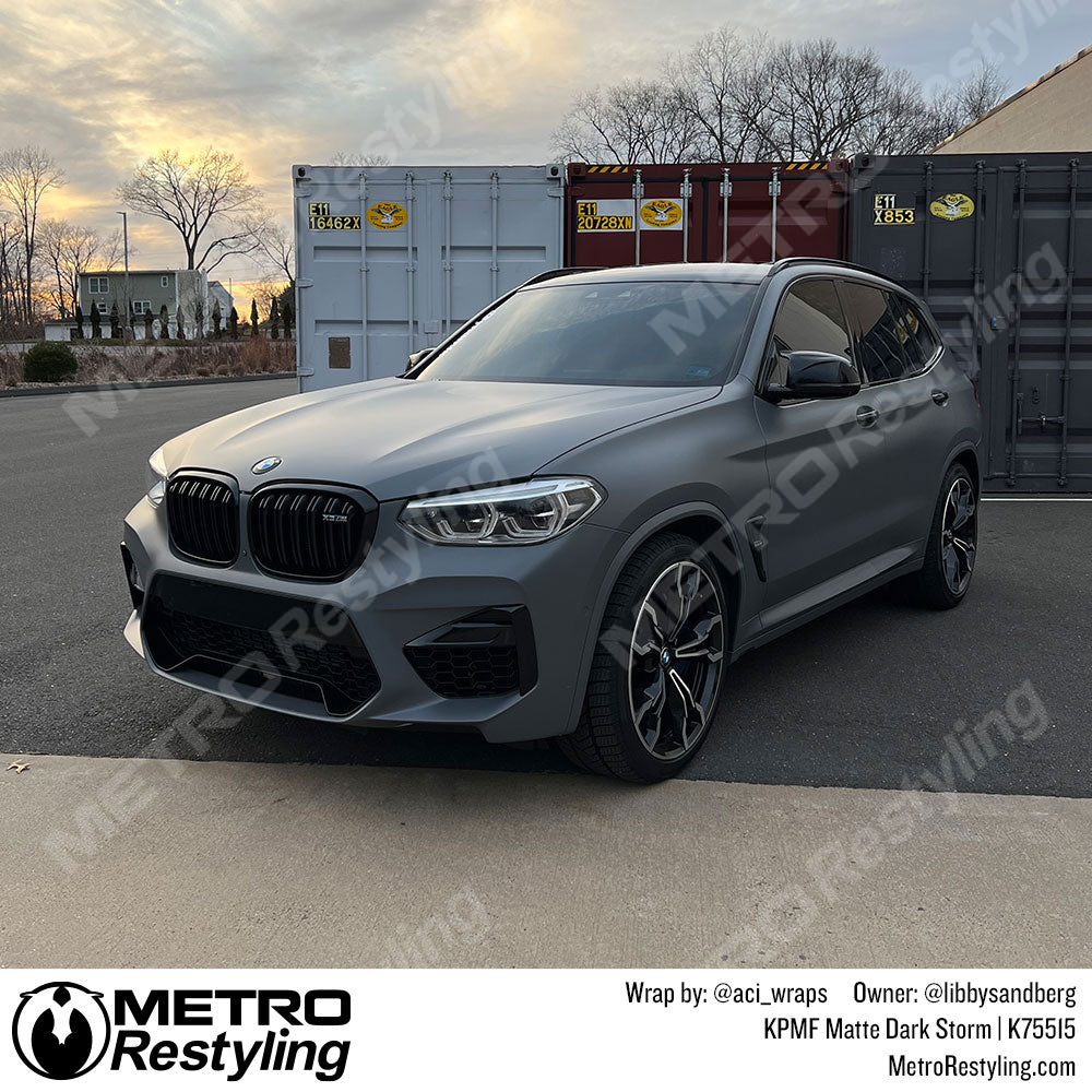 matte dark storm bmw wrap