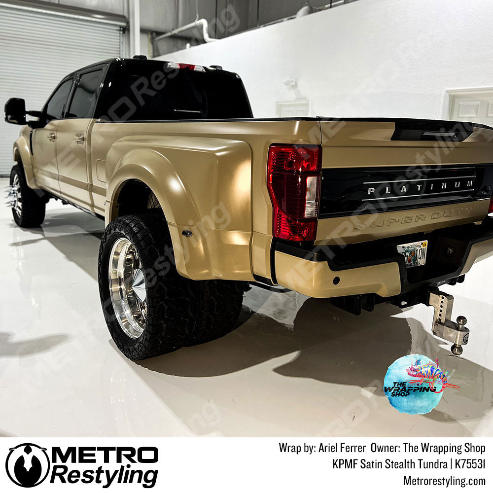 Tan ford truck wrap