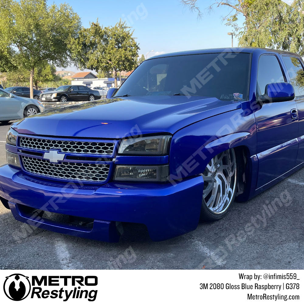 blue truck wrap