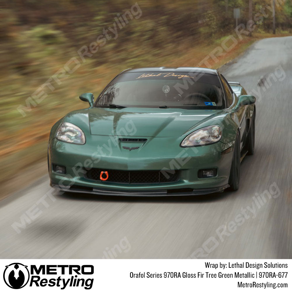 Green Corvette grand sport wrap