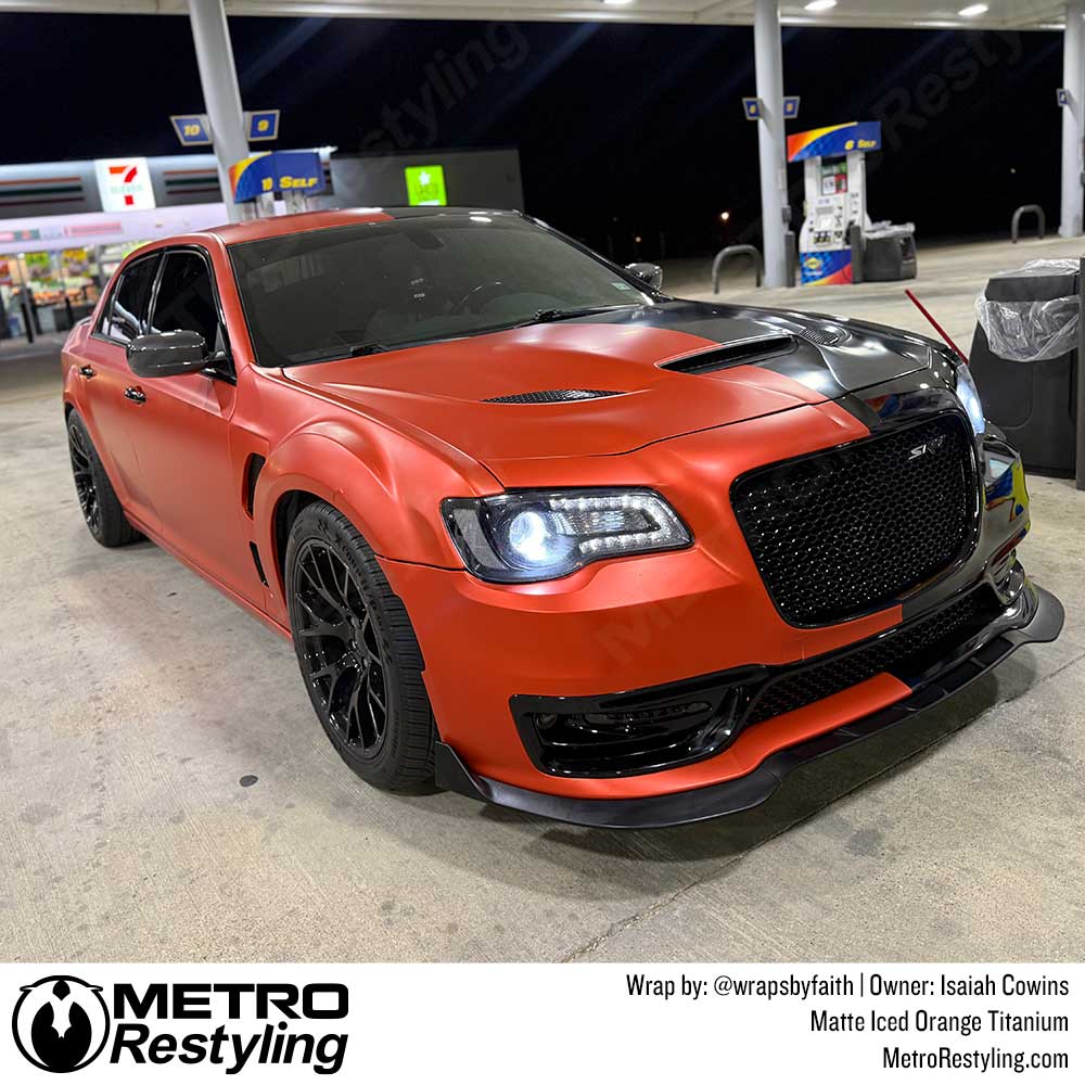 KPMF K75500 Matte Iced Orange Titanium Vinyl Wrap | K75502