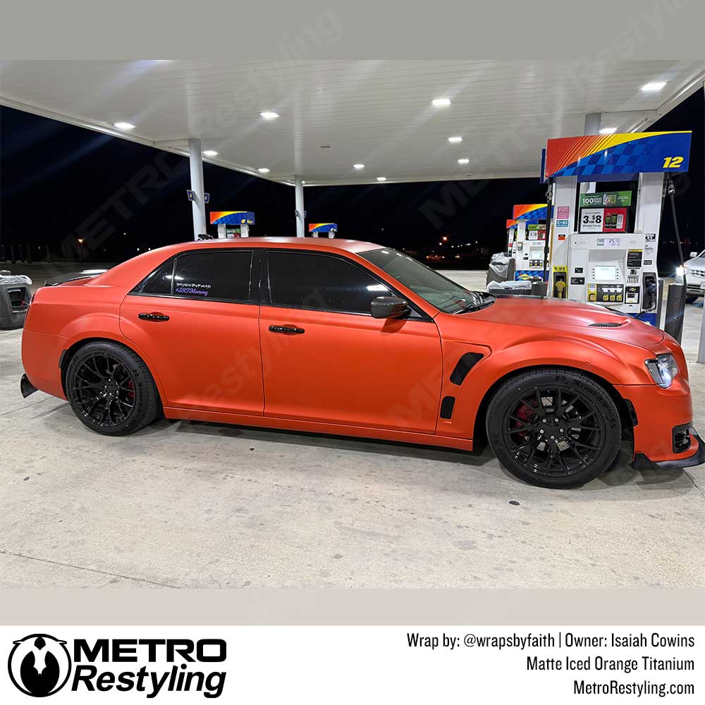 KPMF K75500 Matte Iced Orange Titanium Vinyl Wrap | K75502