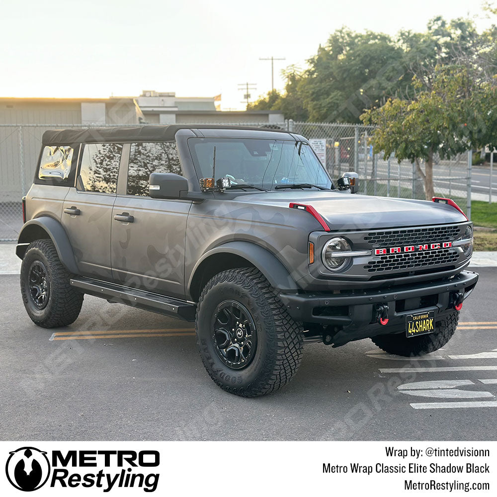 bronco black camo wrap