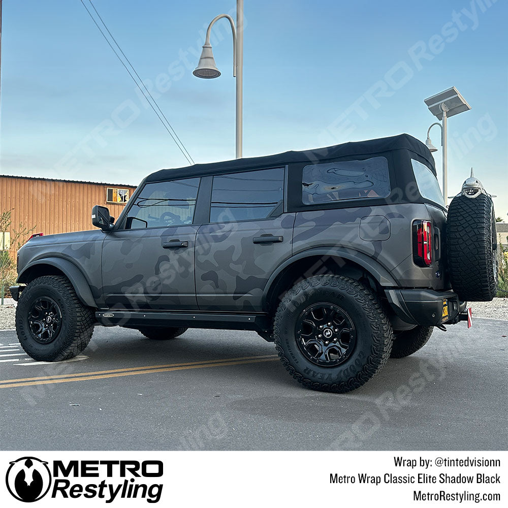 truck black camo wrap