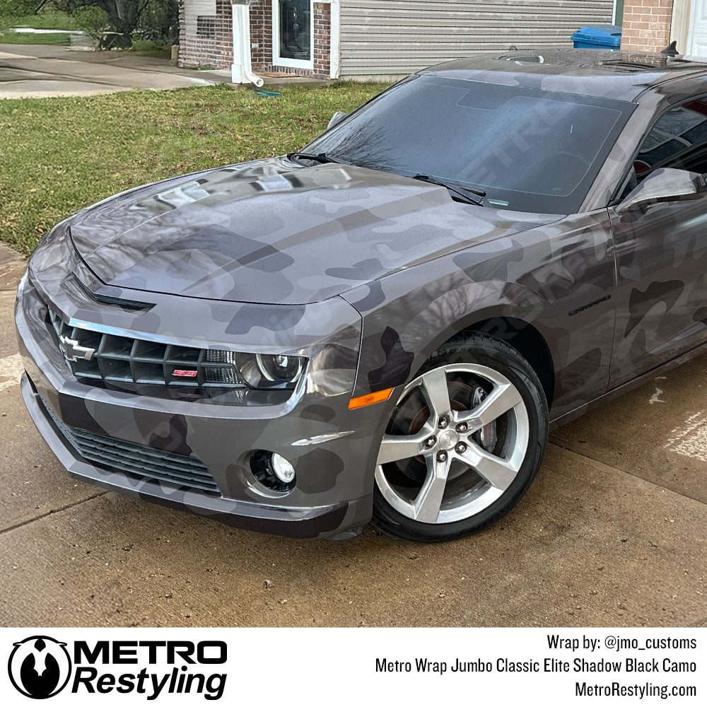 black camo camero wrap