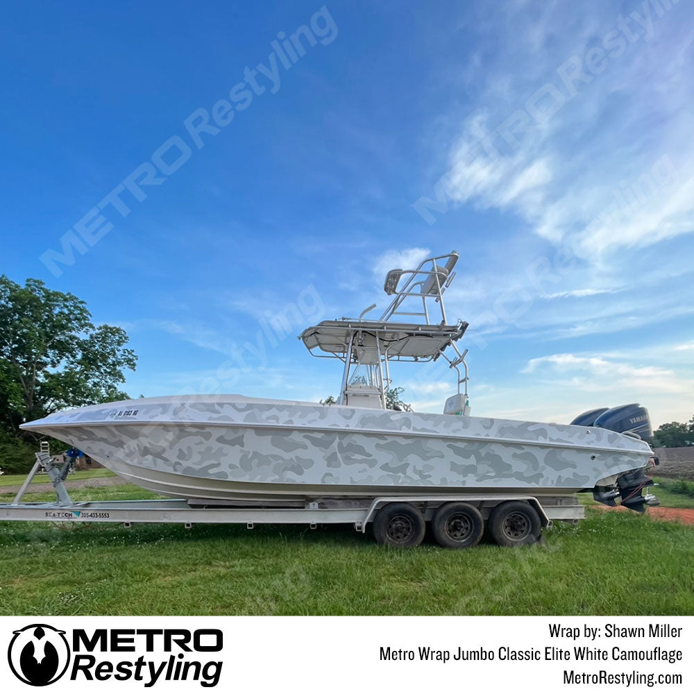 white boat wrap