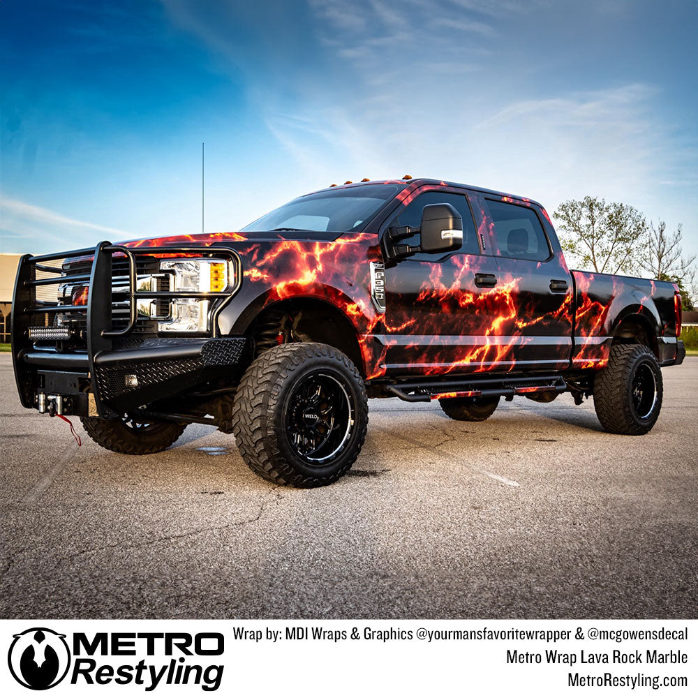 lava rock truck wrap