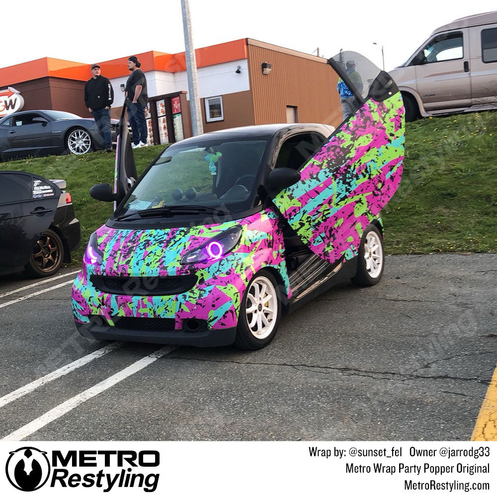 party popper custom car wrap