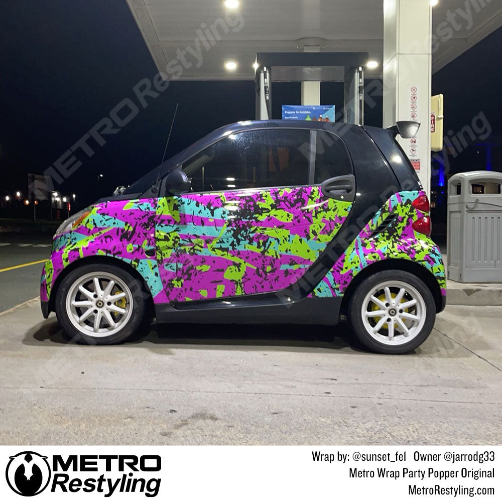 party popper car wrap