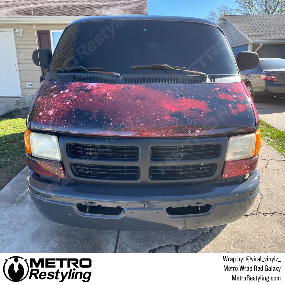 red galaxy van wrap