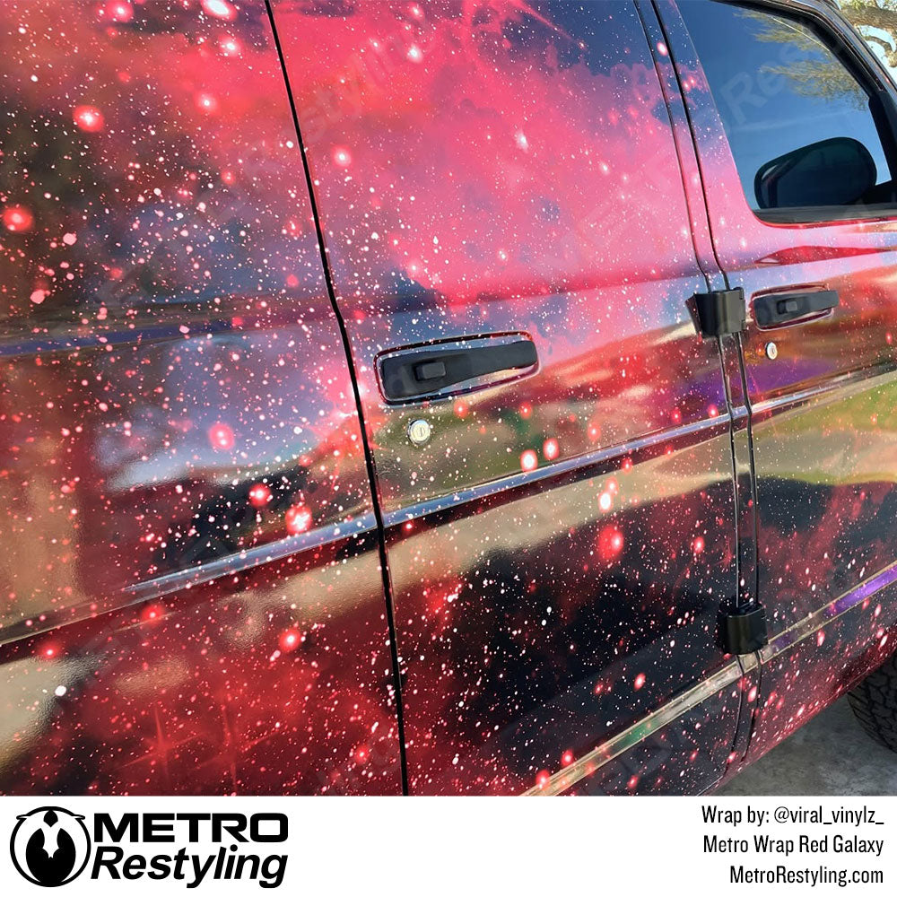 red galaxy van wrap