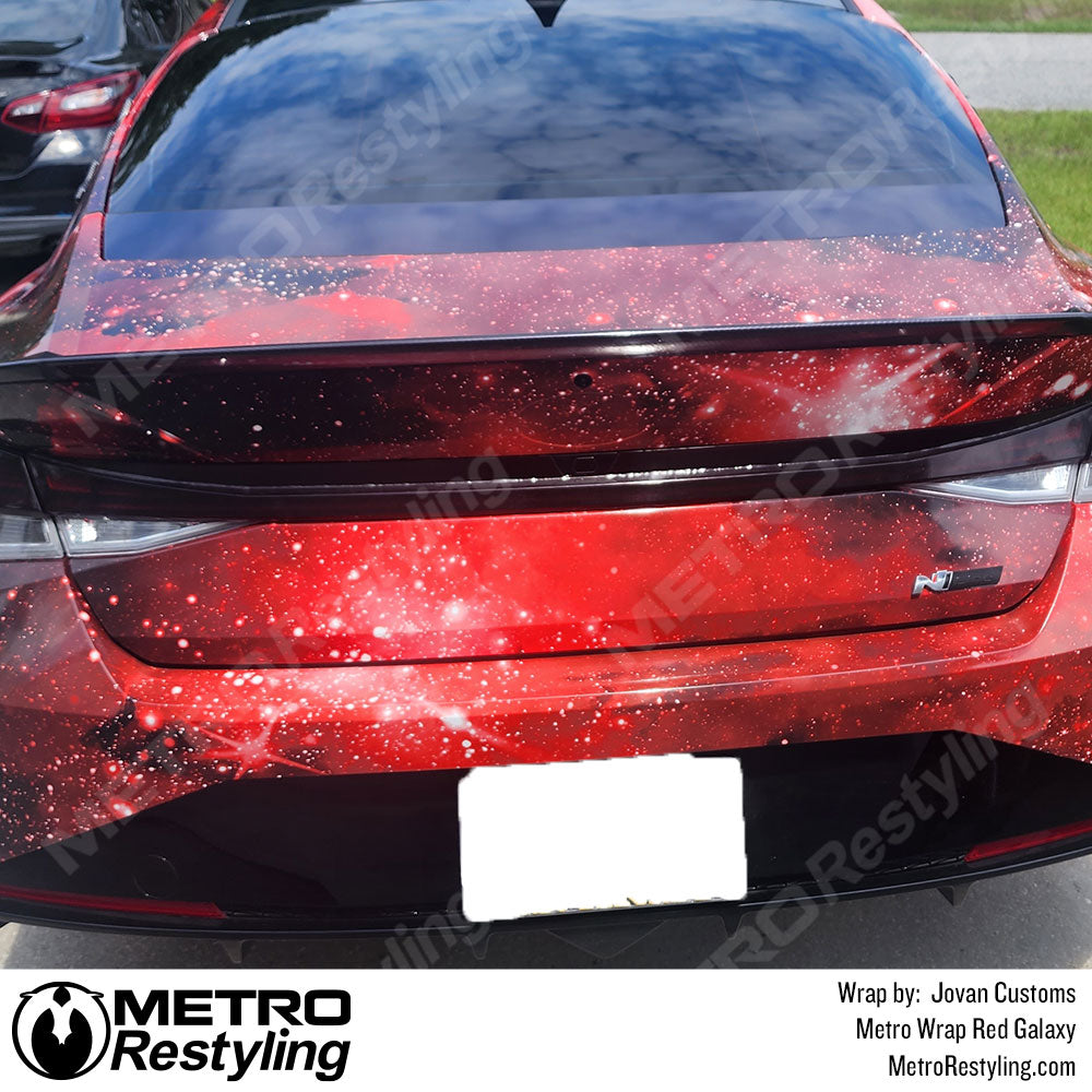 Hyundai Wrapped Red Galaxy Vinyl