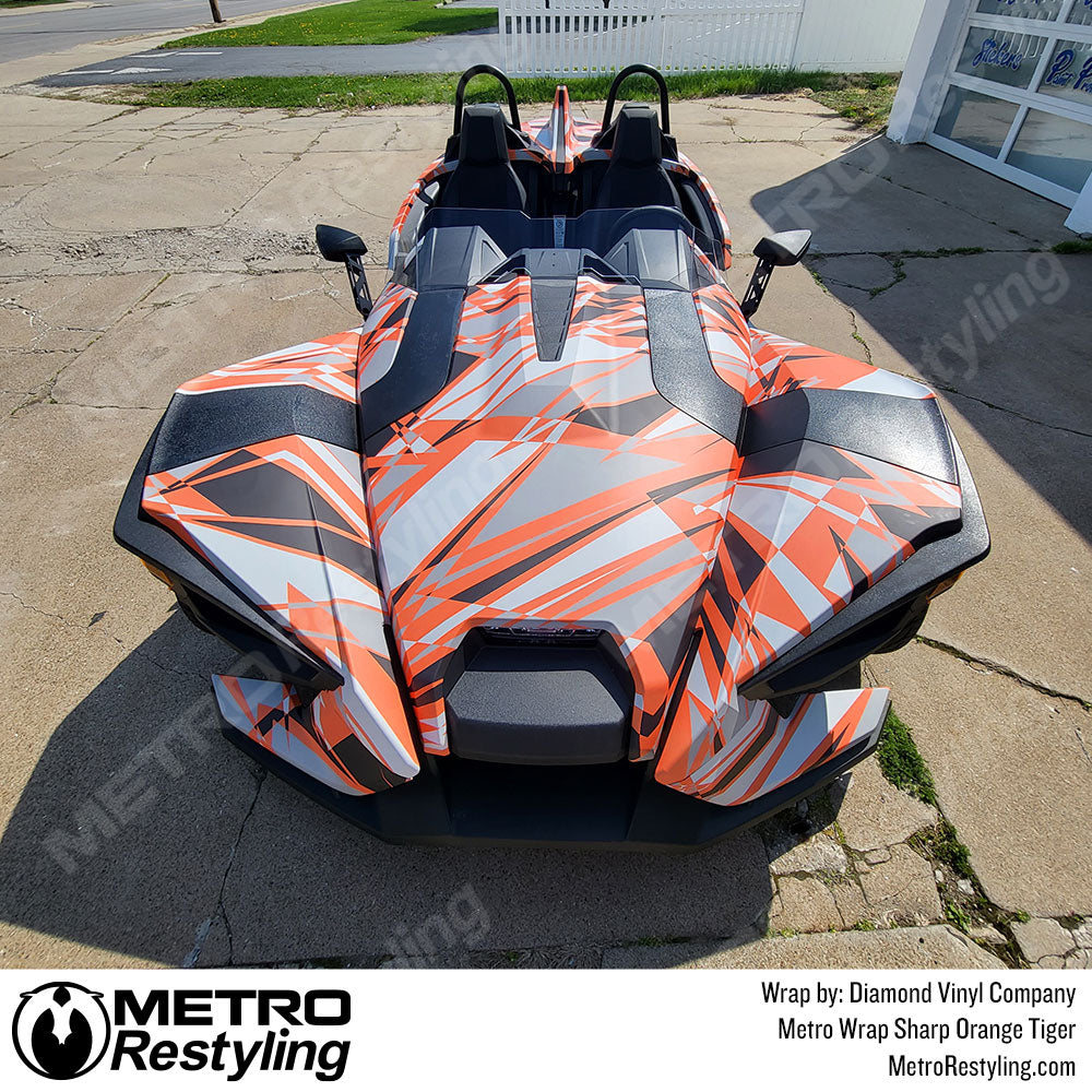 Polaris Metro Wrap Sharp Orange Tiger Camouflage Vinyl